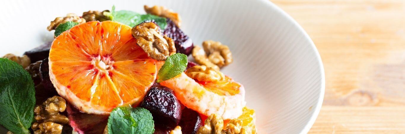 Orange, Mint, Fennel and Walnut Salad